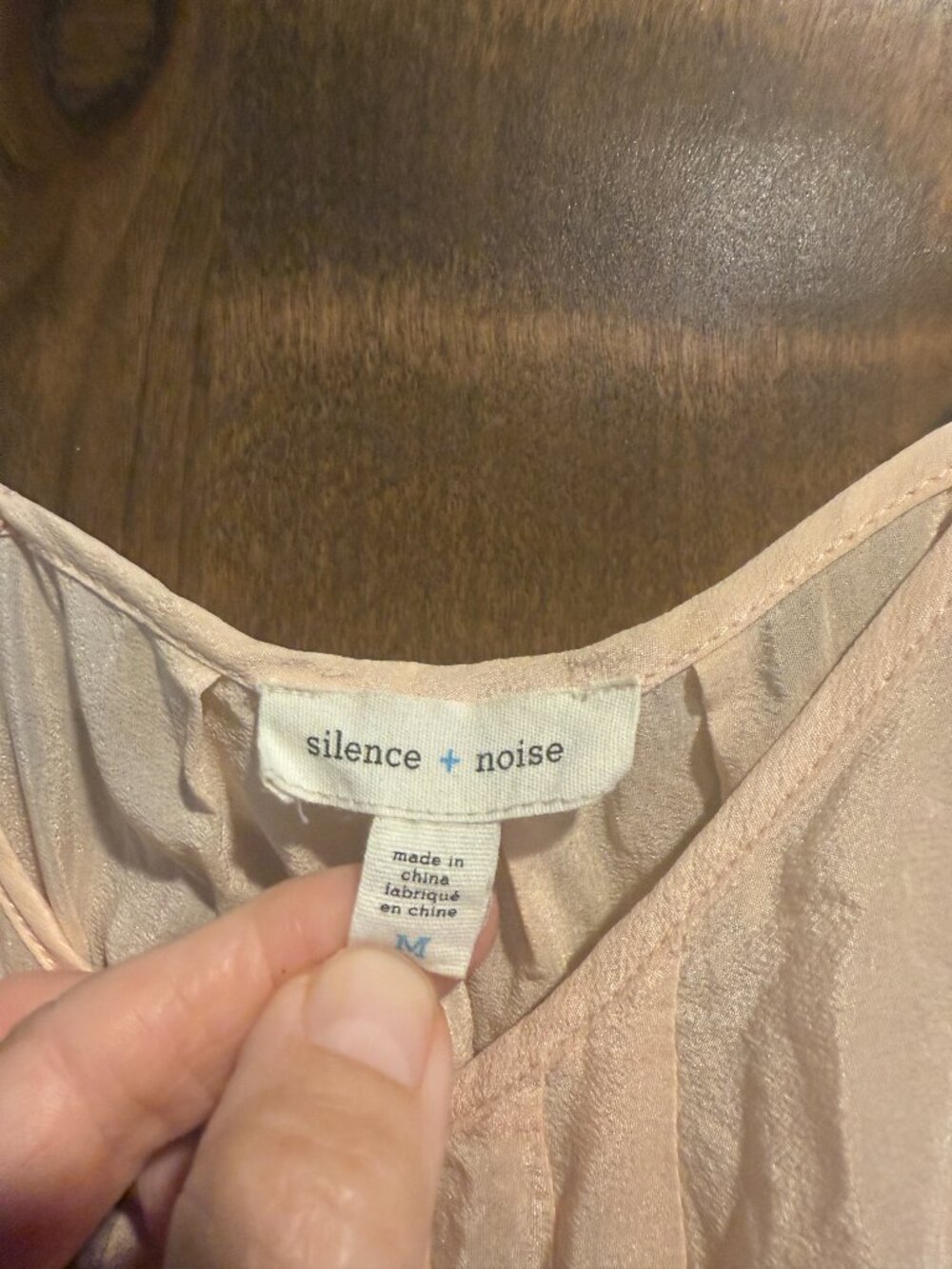 Romantic Summer Silk Top from Silence & Noise - Size: M - Picture 3 of 3